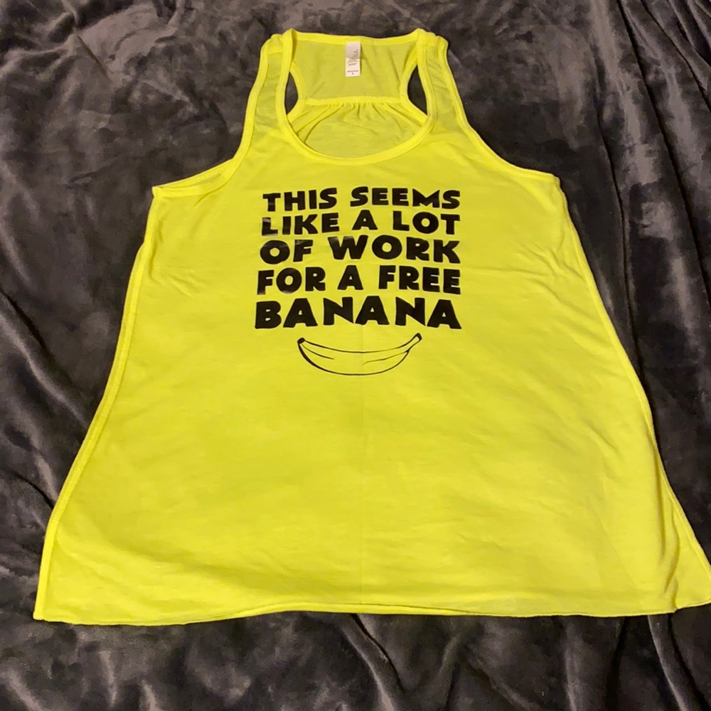 Neon yellow CVG Sz:L flowy racerback tank